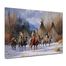 vanow Indian Wall Art Native American Chief Tribe with Horse Poster and  Print Landscape Vintage Home Decor Artwork for Living Room Wall Decor Frame  Ready to Hang (Native American Chief, 12x16inch) :