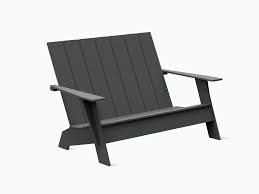 Adirondack Collection Two Seater Bench Made For The Modern Lollygagger The Adirondack Two Durable Outdoor Furniture Lounge Chair Design Lounge Chair Outdoor