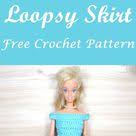 Dress Up Your Barbie Doll With This Loopsy Skirt Crochet Barbie Clothes Barbie Clothes Crochet