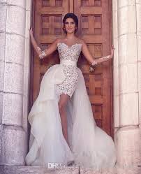 Vestidos De Novias White Lace Mermaid Wedding Dresses Short Front Long Back Sweetheart Petite Wedding Dress Hi Lo Wedding Dress Prom Dresses Long With Sleeves