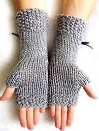 Beginner fingerless glove pattern video tutorial. Popular Right Now Light Grey Fingerless Gloves Corset Wrist Warmers With Suede Ribbons Victorian Style Fingerless Gloves Knitted Pattern Fingerless Gloves Crochet Pattern Free Baby Sweater Knitting Patterns