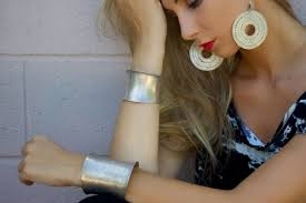 Silver Cuff Tribal Silver Cuff Bracelet Big Silver Cuff Karen Hill Tribe  Silver Statement Jewelry Hammered Cuff Oxidized Warrior Bracelet