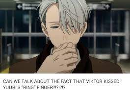 On ice) is a japanese sports anime television series about figure skating. Victor Kissing Yuri S Hand Ring Finger After Meeting Up With Him In Airport Episode 9 Victuri Moment Yuri On Ice Yuri Yuri On Ice Episodes