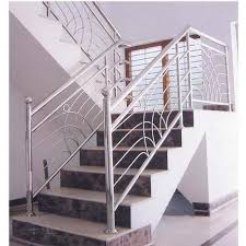 Stainless Steel Gate And Stainless Steel Stairs Service Provider By Al Kraft Decorators Pv Staircase Railing Design Steel Railing Design Balcony Railing Design