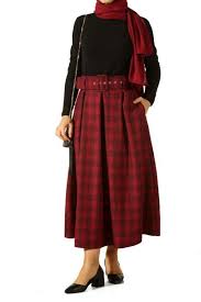 Allday Tesettur Ekose Etek Modelleri Moda Tesettur Giyim Moda Etek Etek Modelleri