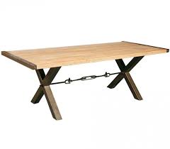 Table With X Legs And Turnbuckle Metal Detail On Ends Reclaimed Wood Dining Table Metal Leg Dining Table Metal Base Dining Table