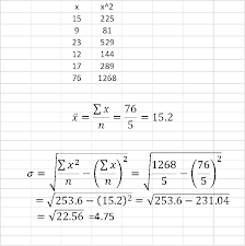Lower standard deviation concludes that the values are very close to their average. What Are The Mean And Standard Deviation Of 15 9 23 12 17 Socratic