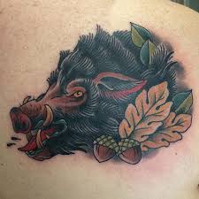 Boar For Marco Thanks Azazelmokotowska Warsaw Warsawtattoo Traditionaltattoo Oldschooltattoo Boartatto Best Neck Tattoos Neck Tattoo Traditional Tattoo