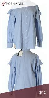 Zara Blue Button Down Shirt Blue Button Zara Button Down Shirt