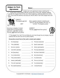 Kids will first need to understand what action verbs are and then move on. Subject And Verb Agreement Worksheets