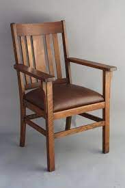 1910 arts crafts armchair w leather antique oak chair craftsman 7832 artsandcrafts craftsman style furniture craftsman furniture painting wooden furniture