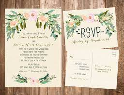 Blush Floral Wedding Invitation Garden Wedding Invitation Etsy Wedding Invitations Garden Wedding Invitations Floral Wedding Invitations