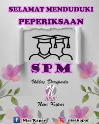 Selamat menduduki dan semoga dapat menjawab peperiksaan online spa dengan jayanya. Nisa Kapar Ucapan Selamat Menduduki Peperiksaan Spm Facebook