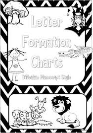 Kindergarten Handwriting Letter Formation Black And