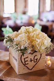 Such A Cute Easy Idea For A Diy Rustic Wedding Table Centerpiece Get A Wood Diy Wedding Table Flower Centerpieces Wedding Wedding Table Centerpieces Rustic