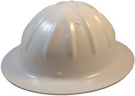Original Skull Bucket Aluminum Hard Hats Full Brim Ratchet Suspension White Skullbucket Hard Hats Aluminum Material Aluminum