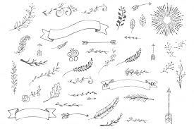 Hand Drawn Elements Logos How To Draw Hands Art Hand Lettering