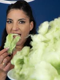 Record for Most Cotton Candy Eaten in One Minute