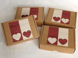 Valentine Day Gift Box Set Of 4 Heart Gift Box Decorated Cardboard Gift Box Bridal Favors Box Gift Wrapping With Red And White Hearts In 2020 Heart Gift Box Valentines Gift