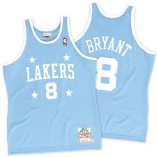 The name and numbers are stitched. Men S Los Angeles Lakers Kobe Bryant Mitchell Ness Light Blue 2004 2005 8 Authentic Jersey
