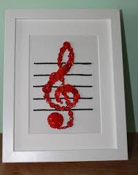 Treble Clef Button Art Music Button Frame By Beadsbuttons4crafts Button Art Music Buttons Scrabble Letter Crafts
