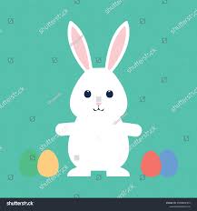 Easter Bunny Eggs Around Stock Vector (Royalty Free) 2599822171