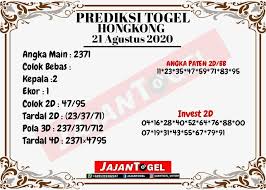 Akan saya buktikan dengan data keluaran hongkong sukatogel ini: Zona Angka Jitu Prediksi Bocoran Jitu 21 Agustus 2020 Facebook