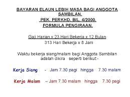 Ketahui besaran upah minimum pekerja ibu kota di artikel ini. Tuntutan Elaun Lebih Masa Elaun Pemangkuan Dan Elaun