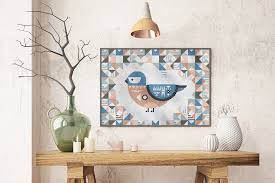 Maybe you would like to learn more about one of these? Geometric Bird Cross Stitch Pattern Eastern Bluebird