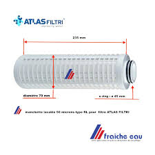 Manchette De Filtre Lavable Type Rl Avec Panier Atlas Filtri Double O Ring 45 Mm Ref Rl 10 Bx 50mcr