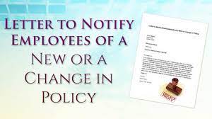 Anderson is a client of ours, and. Announcement Letter To Notify Employees Of New Or Change In Policy