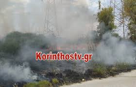 Νέα φωτιά ξέσπασε νωρίτερα στην αρχαία ολυμπία. Twra Fwtia Se 3era Xorta Sthn Korin8o Fwto