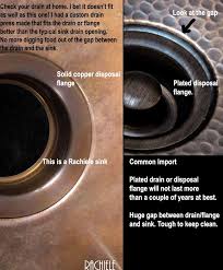 solid copper kitchen drains and