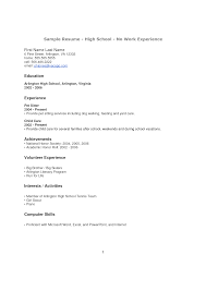 A High School Resume With No Experience Best Job Resume How To Make Resume High School Resume Job Resume Examples