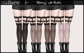 Lana Cc Finds Ladyhayny Stocking With Garters This Is An Sims Sims 4 Sims 4 Clothing