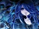Hoodie Blue Hair Anime Girl