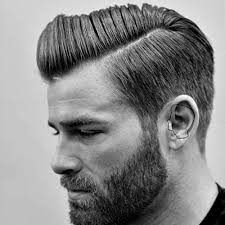 You can style this with straight or curly hair. Men S Straight Hairstyles Hard Side Part With Beard Mens Straight Hairstyles Straight Hairstyles Side Part Hairstyles