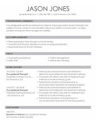 Sometimes, that becomes even more imp. Occupational Therapist Resume Example Myperfectresume