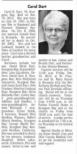Obituary for Carol H. Dart, 1937-2013 (Aged 76)