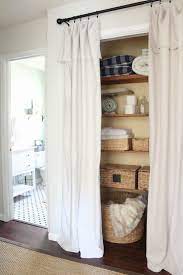 Closet Door Alternative Easy Drop Cloth Curtains Diy Closet Doors Closet Bedroom Curtains To Cover Closet