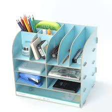 Diy Wooden Dressing Table Storage Rack Perfume Jewellery Case Cosmetic Makeup Holder Organizer Stationery Su Desk Stationery Wooden Diy Stationery Organization