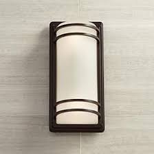 Habitat 16 High Bronze And Opal Glass Outdoor Wall Light Outdoor Wall Lighting Wall Lights Contemporary Outdoor Wall Lights