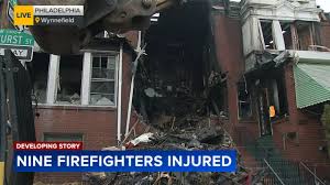 9 firefighters injured while battling 2-alarm blaze in Philadelphia's Wynnefield section