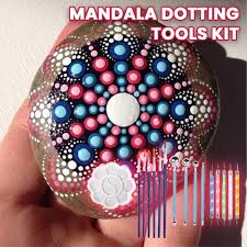 Finally i also used a pink nail paint to make this mandala art. Diy Mandala Dotting Art Tools Kit Mangopanda