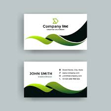 Business card mockups should all be this easy to a great hand holding business card mockup with a blurred background. Green And Black Business Card 216677 Vector Art At Vecteezy