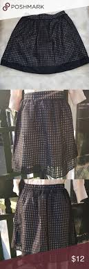 Black Sheer Gridded Skirt Size Large Black Sheer Skirt By