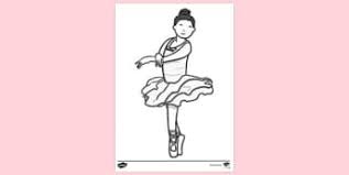 We found a picture of ballerina to color. Free Ballerina Dress Colouring Page Colouring Sheet