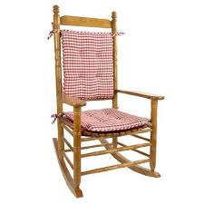 Red Gingham Rocking Chair Cushion Set Rocking Chair Cushions Rocking Chair Cracker Barrel Rocking Chair