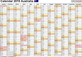 Australia Calendar 2019 Free Printable Excel Templates Get Calendar Template Free Printable Calendar Templates Yearly Calendar Template