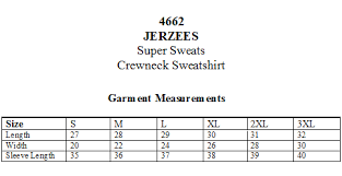 Jerzees T Shirts Size Chart Best Picture Of Chart Anyimage Org